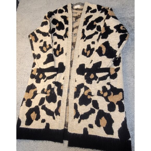 Altar'd State Leopard Print Open Front Knit Cardigan - Picture 13 of 16